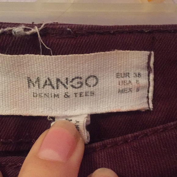 ☀️ MANGO MNG Maroon Paty Skinny Jeans - Picture 5 of 5